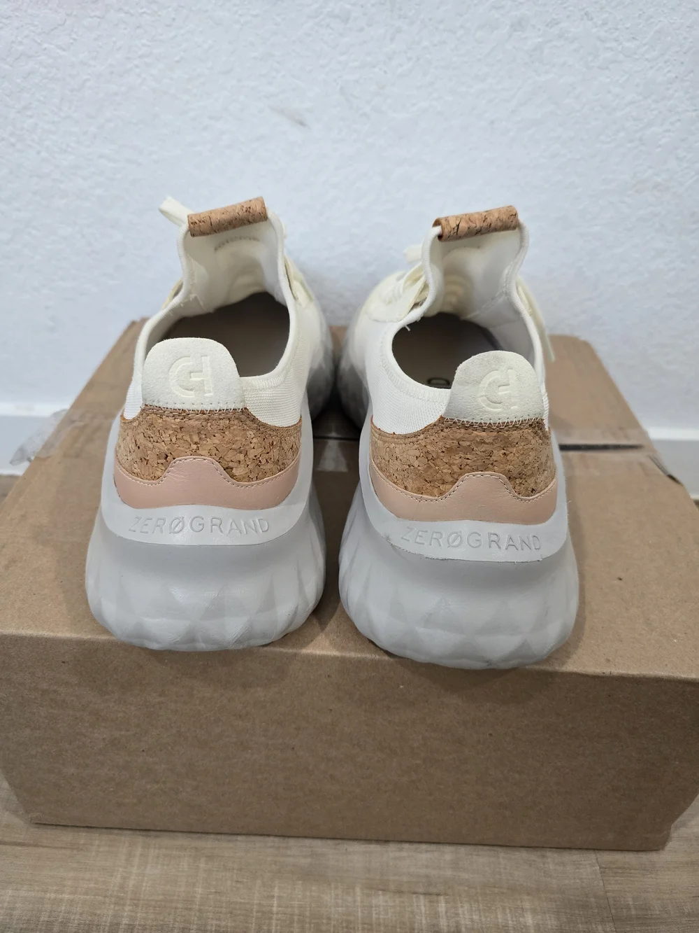 Men's Cole Haan Zergrand II Neutral Cream Casual Sneakers - Picture 2 of 10